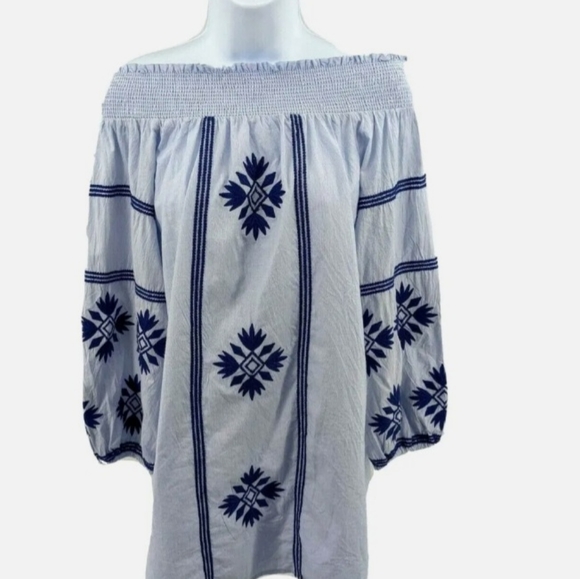 Anthropologie THML Women's Dress (or Tunic) Off Shoulder Fair Isle Size Small - Picture 1 of 7